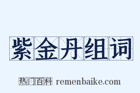 紫金丹组词是什么意思的图片